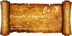 Csungán Marcell névjegykártya
