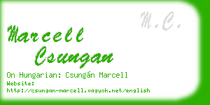 marcell csungan business card